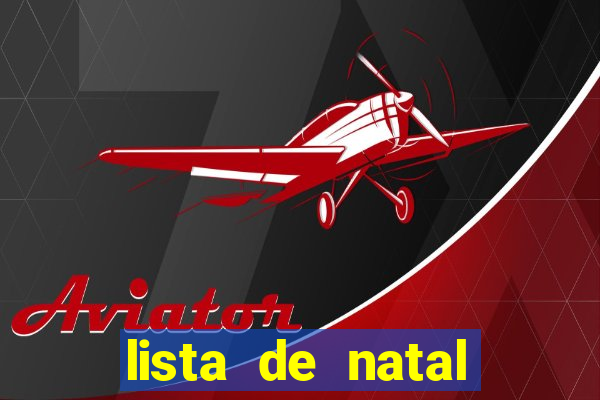 lista de natal para imprimir